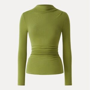 OGL LiteWarm Mockeneck Ruched Long Sleeve Top